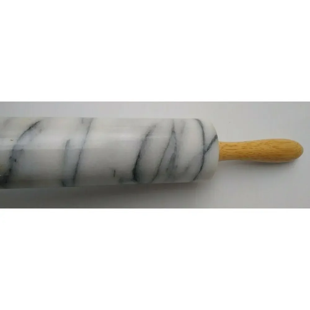 Heavy Marble Rolling Pin With Wooden Handles 18